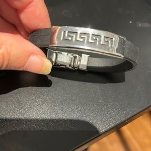 Stainless Steel and Rubber Bracelet